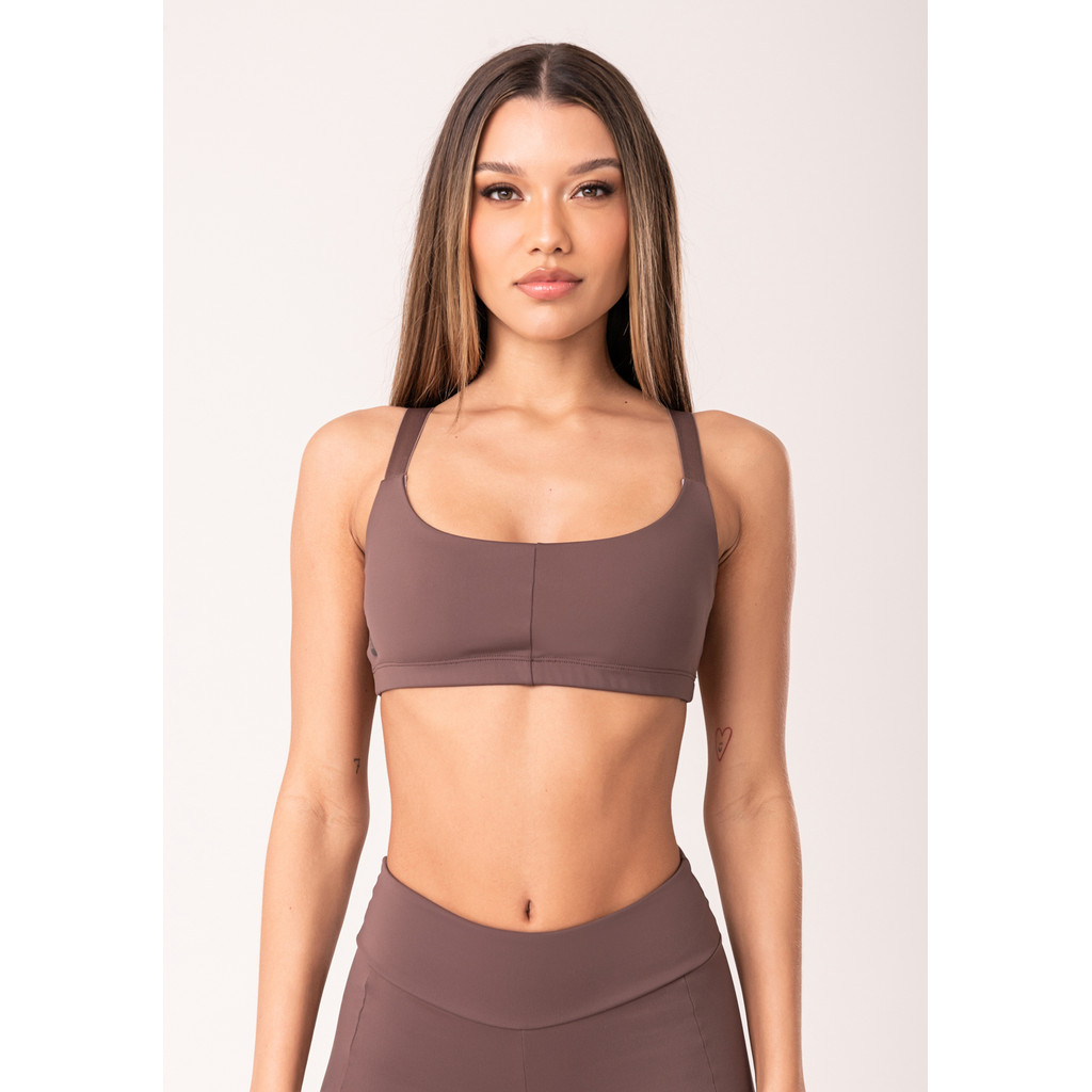 TOP FITNESS FEMININO COM ALÇAS DE ELÁSTICO OASIS DLK