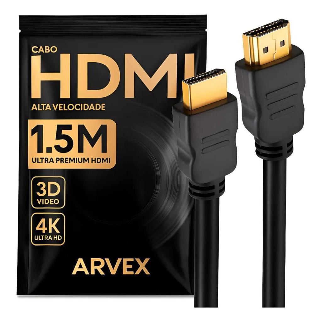 Cabo HDMI 4K 2.0 Blindado 1,5 Metros Full HD ARVEX