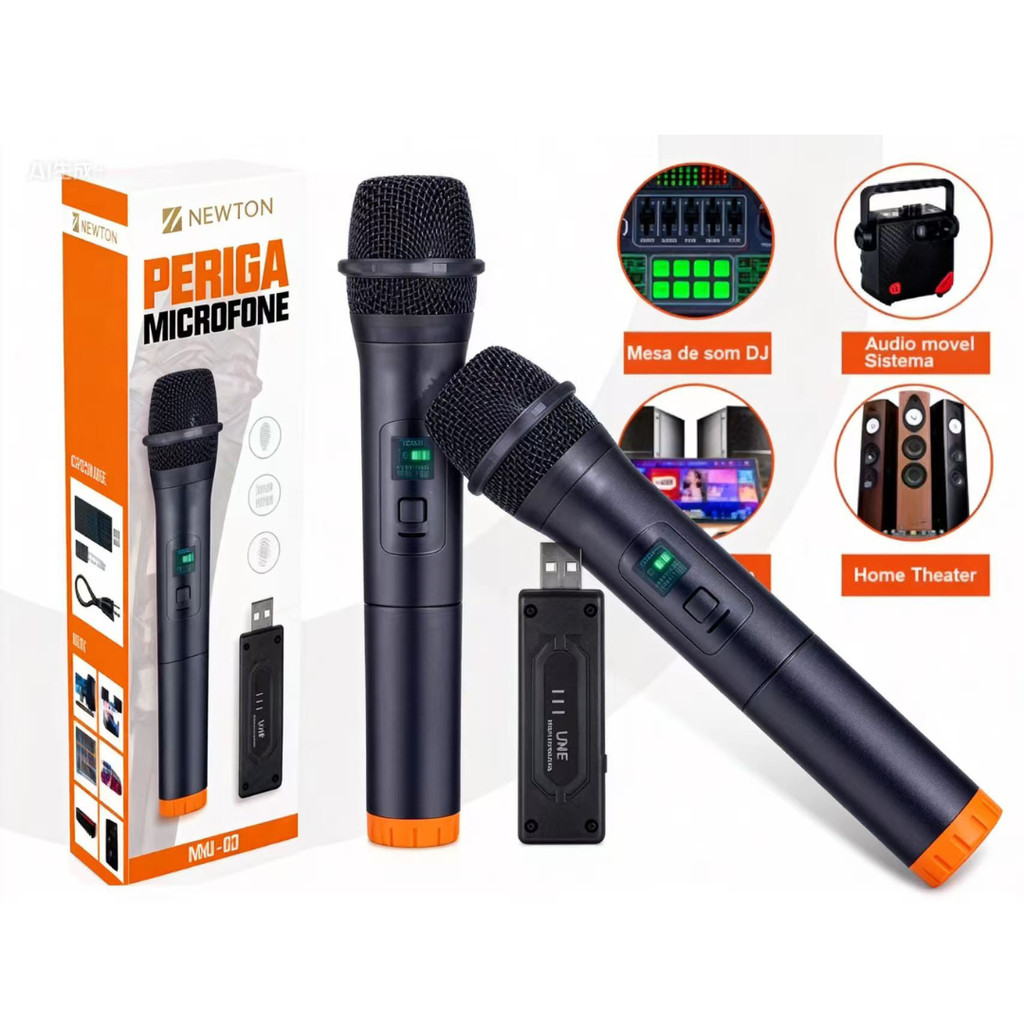 Microfone Sem Fio Plug pay perfeito para casa e ar livre Alta Qualidade KIT C/2 ou 1UND ORIGINAL lI em Oferta na Shopee
