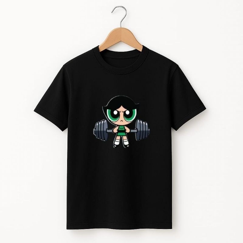 Camiseta Feminina Estampada T-Shirt Super Poderosas Academia Blusa 100% Algodão