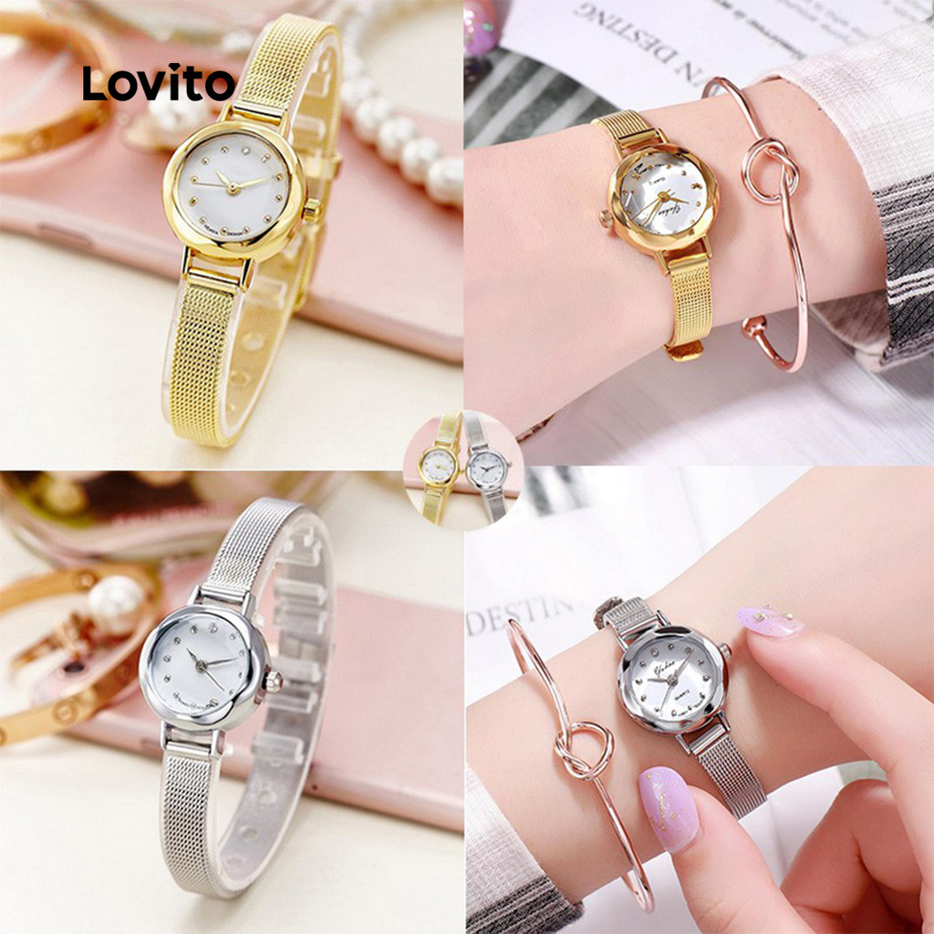 Lovito Relógio de Quartzo de Metal LCS29A36 em Oferta na Shopee