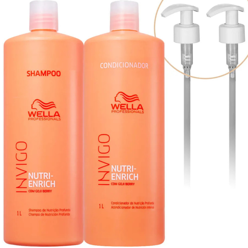 Kit Wella Pro InvigoO Enrich Shampoo 1L + Condicionador 1LL