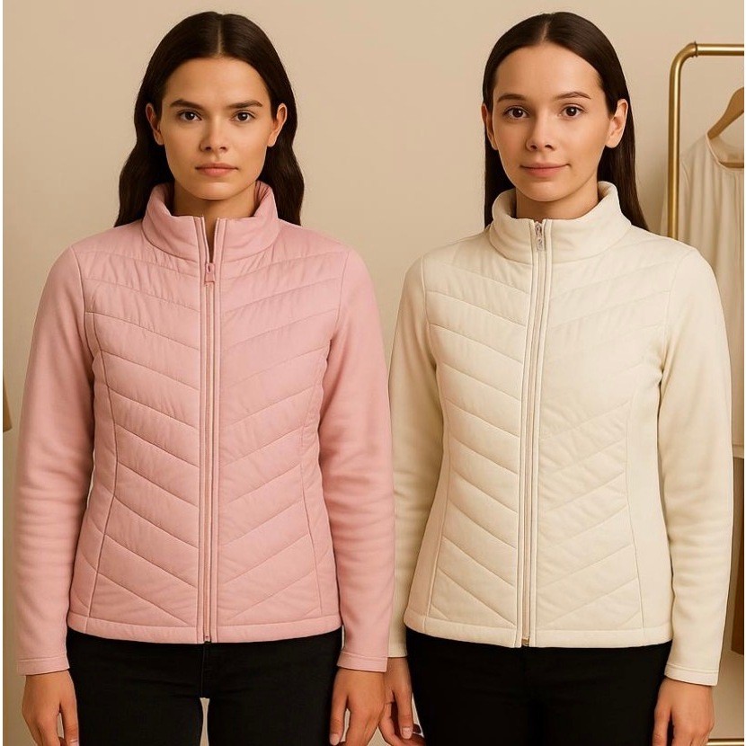 Kit 2 Jaqueta Bobojaco Bomber Feminina Peluciado Puffer Original Colorida Inverno !!!