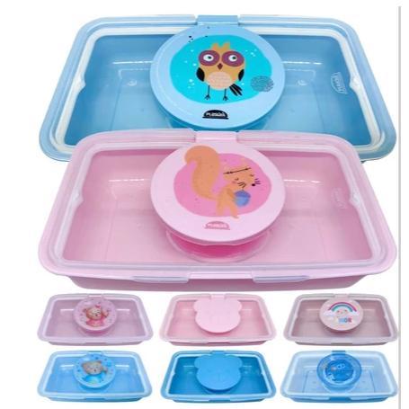 Porta Lenço Umedecido para Bebê Viagem Passeio Maternidade Recipiente para Lenço Bebê