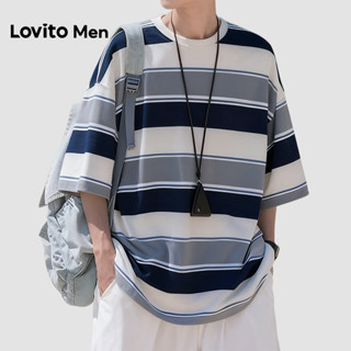 Lovito Men Casual Camiseta Colorida para Primavera/verão Cinza para Homens LNE127092 em Oferta na Shopee