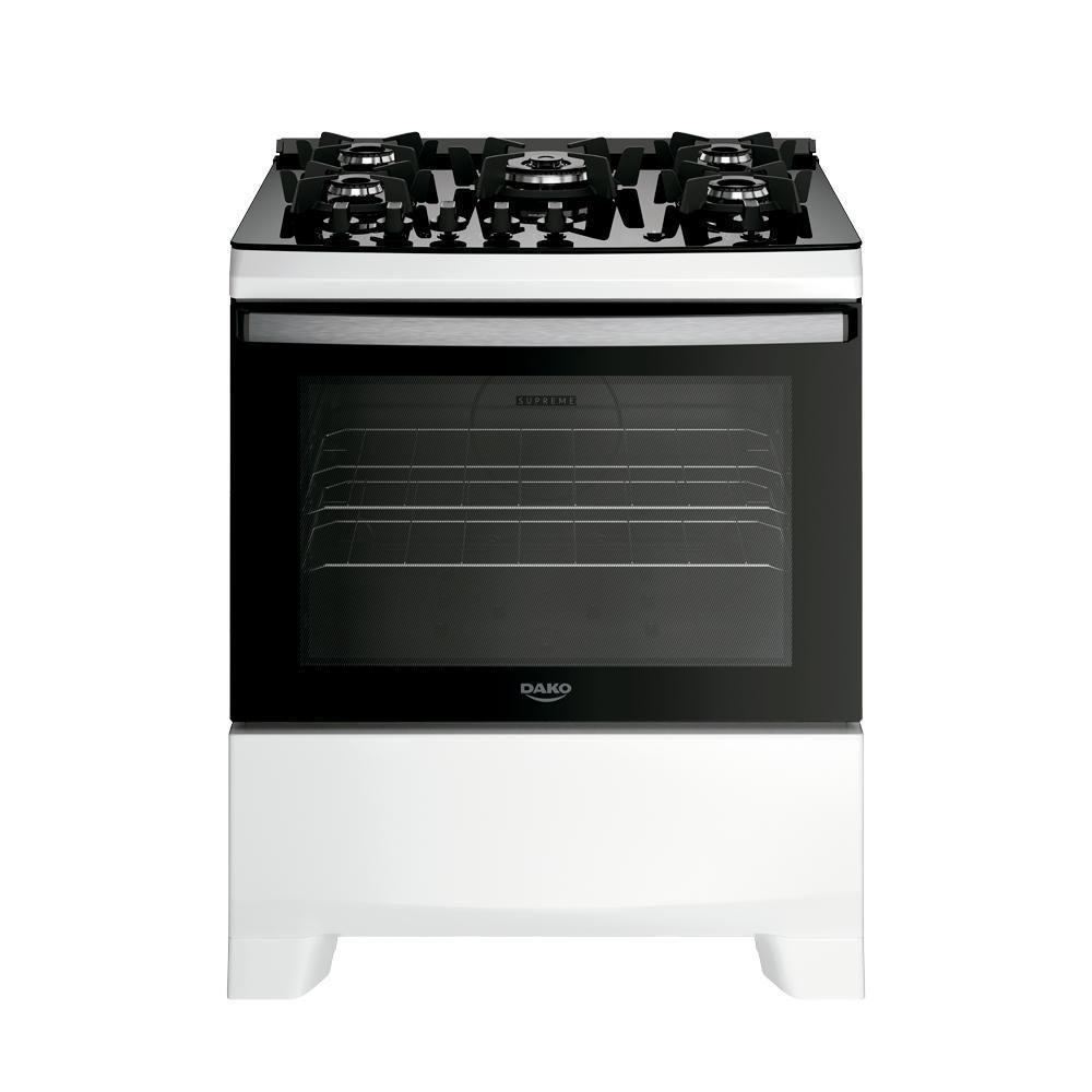 Fogão 5 Bocas Dako Supreme Com Mesa De Vidro Bivolt em Oferta na Shopee