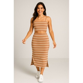 Conjunto Midi Alças Elegante para Todas as Ocasiões com Estilo Único e Conforto Incomparável. em Oferta na Shopee