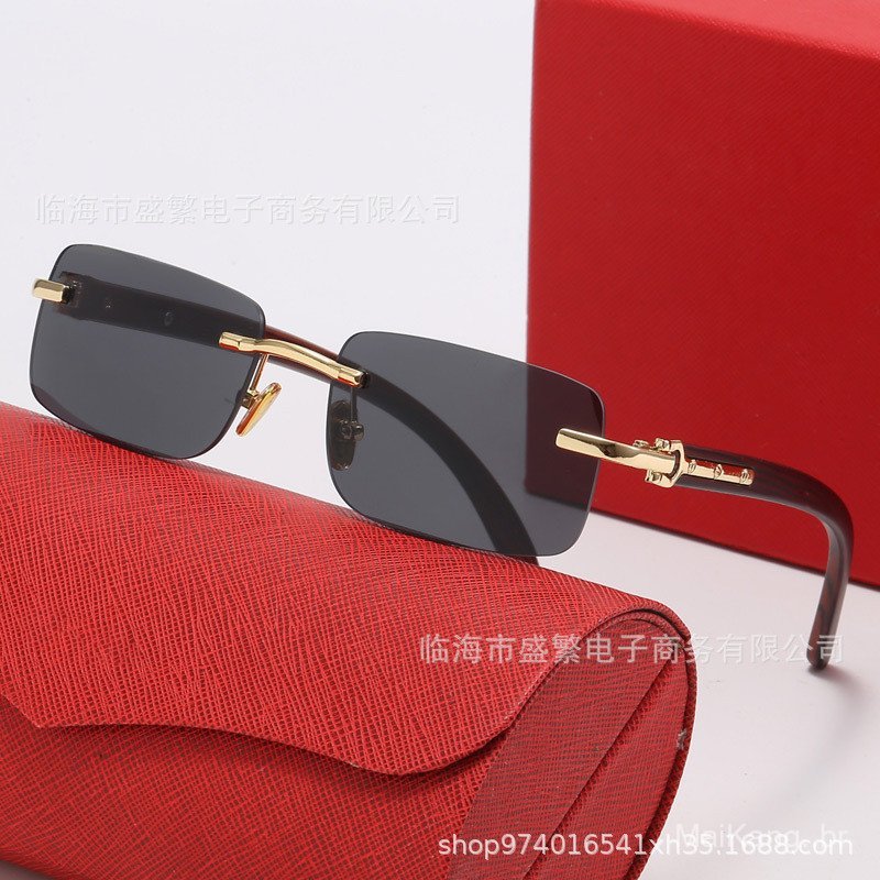 Óculos de sol retrô novos, tendência da moda, óculos de sol com hastes de madeira, proteção UV, óculos de sol por atacad