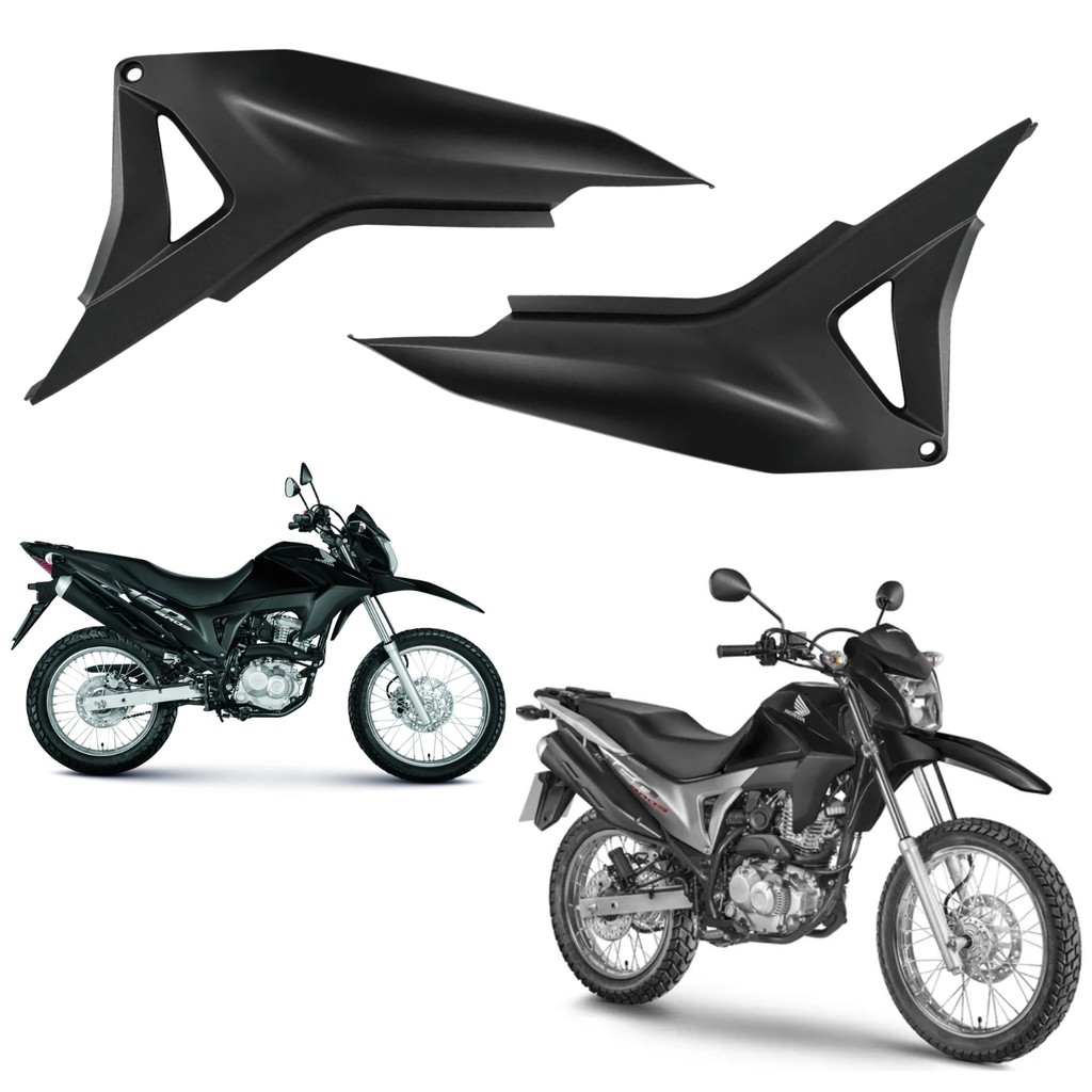 PAR ABA TANQUE GUI AR TAMPA ALETA LATERAL HONDA NXR BROS 160 CINZA CYNUS 2015-2021 PARAMOTOS HONDA