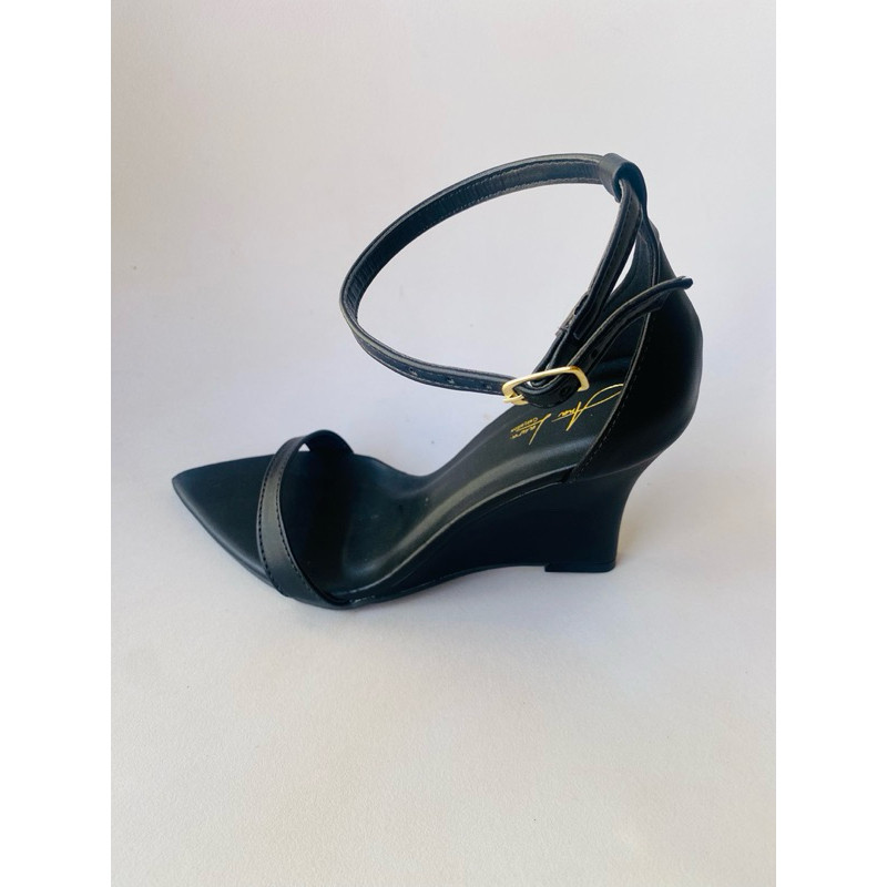 Sabdalia Feminina Anabela Salto 10 Cm Fechada Calcanhar Confortável em Oferta na Shopee