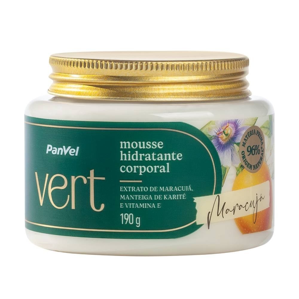 Mousse Hidratante Corporal Maracujá Panvel Vert 190g em Oferta na Shopee