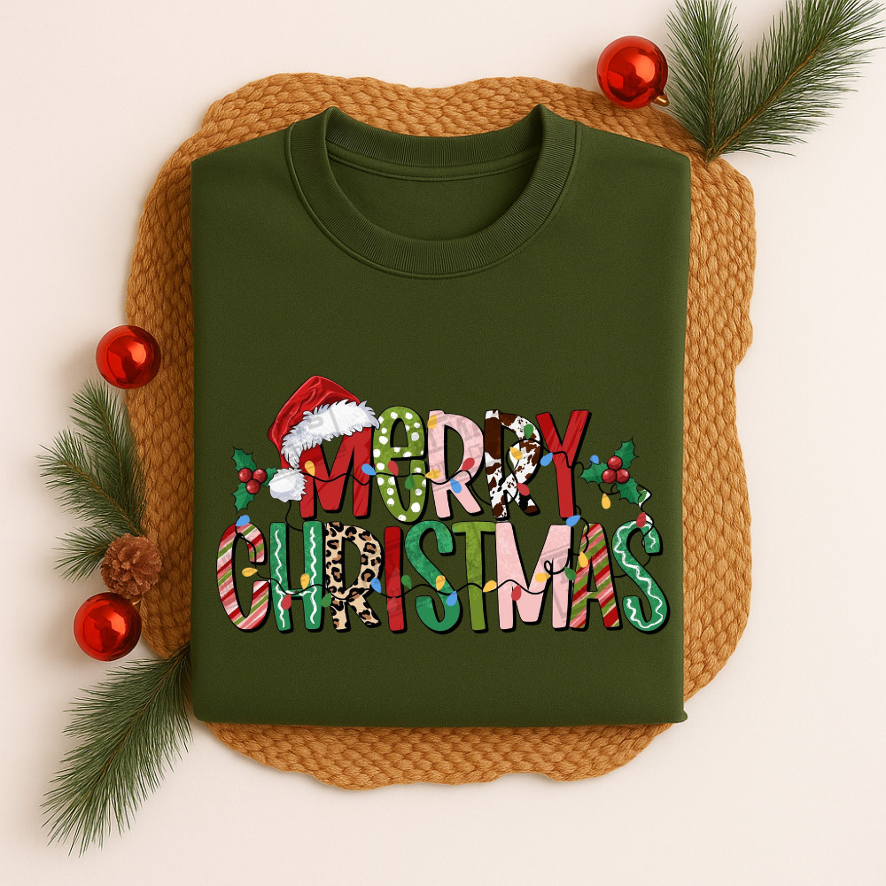 Camiseta Camisa Algodão Natalina Estampa Merry Christmas Pisca Pisca 552 Encantadora Divertida Alegre Envio Imediato