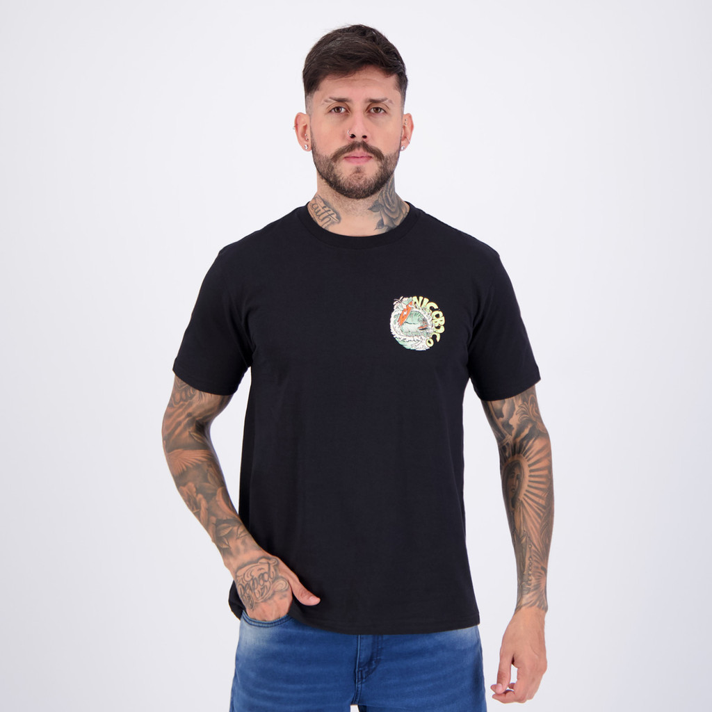 Camiseta Nicoboco Many Preta em Oferta na Shopee