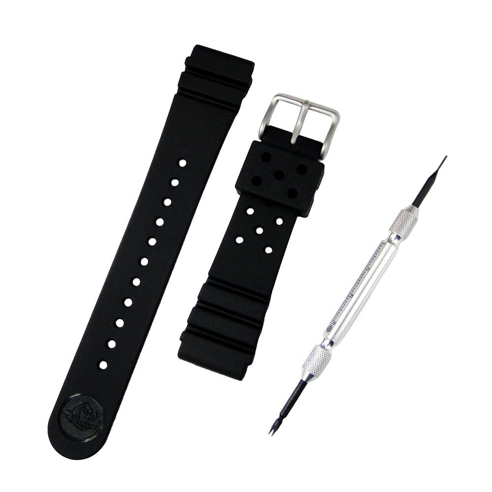 seiko Revendedor Autorizado original , Pulseira De Uretano Do Mergulhador De 22 Mm DAL1BP Com Removedor De Barra De Mola E Simples Em