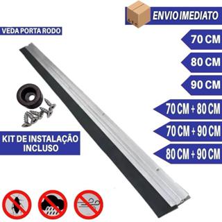 Veda Porta Alumínio Reforçado Rodo Vedante 70cm 80cm 90cm 100cm Anti Poeira Insetos Ruído em Oferta na Shopee