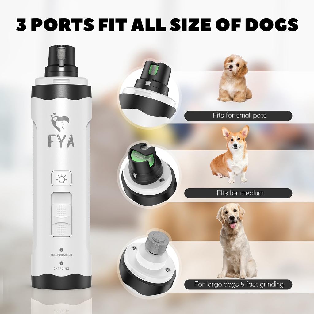 Aparador de Unhas de Pet  Atualizado, 2 Velocidades Sem Fio Recarregável, Painless, Para Cães e Gatos de Todos os Portes em Oferta na Shopee