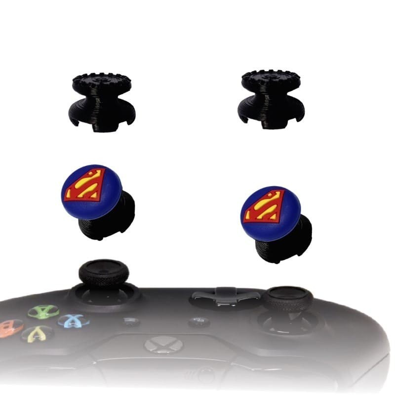 Kit Xbox One Extensor 3d Analogico Preto FPS Shooter Tiro Protetor Hero Super Man