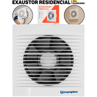 Exaustor Residencial Manplex 100mm 13W Silencioso P/ Banheiro Ambientes Úmidos	 em Oferta na Shopee