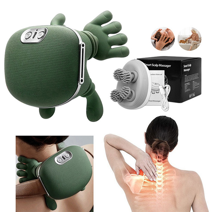 2 Em 1 Pescoço Costas Massagem Biônica Ombro Travesseiro 42 E 45 ° Camassar Aquecido Cervic Alívio Da Fadiga Corporal Re