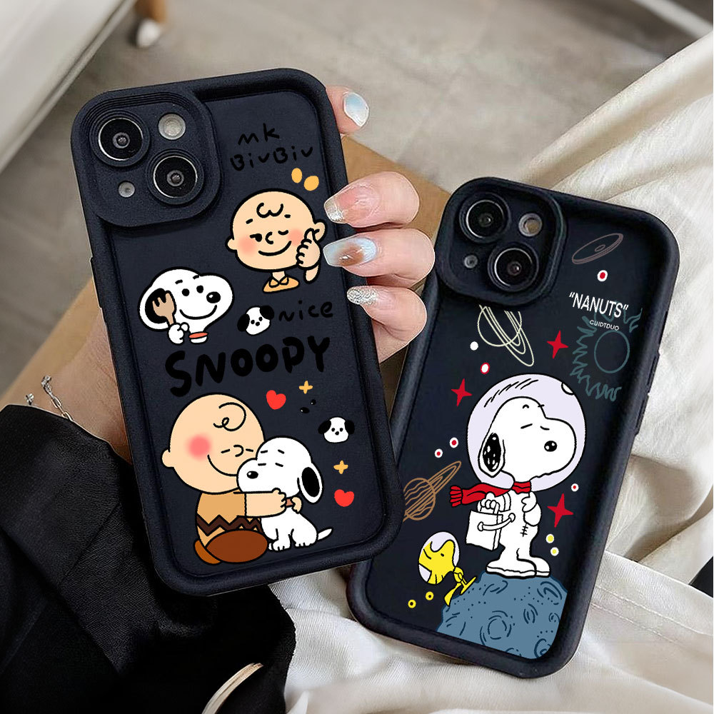 Capa Para Samsung A17 A07 A56 A36 A55 A54 A16 A15 A14 A05S A51 A52 A34 A35 A32 A13 Dos Desenhos Animados Snoopy Macio 3D