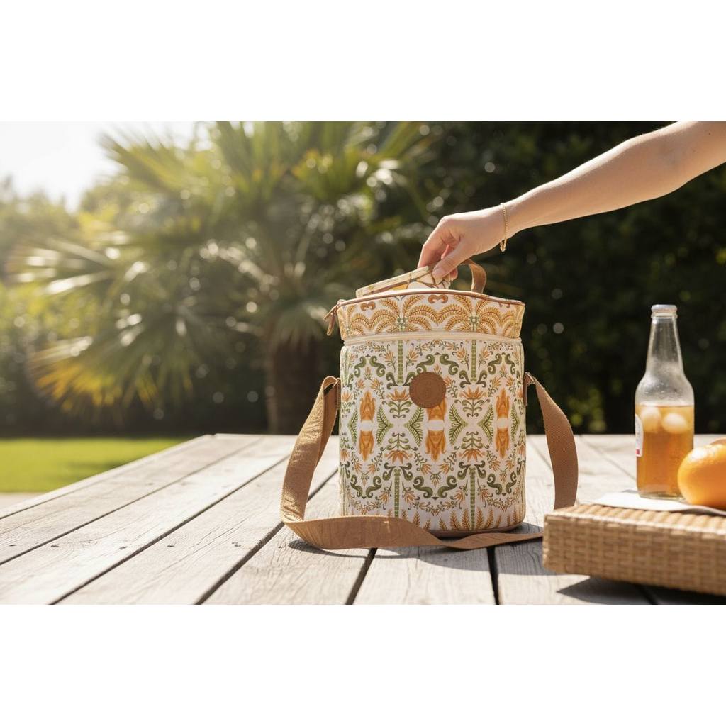 Bolsa Térmica Cooler Estampada colorida alca transversal lançamento verao