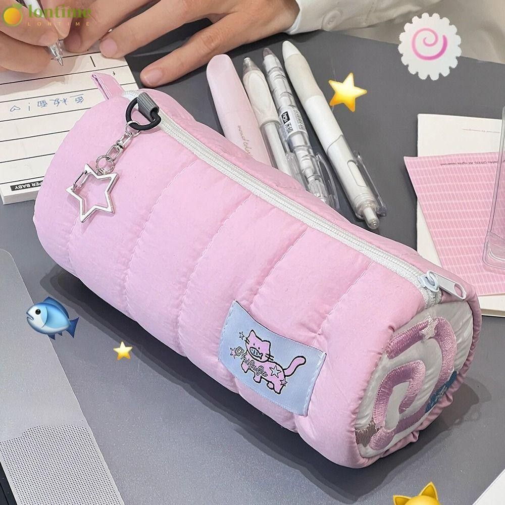 Bolsa Para Caneta LONTIME , Lápis Rosa De Toque Macio , Organizador De Papelaria De Grande Capacidade Meninos/Meninas em Oferta na Shopee