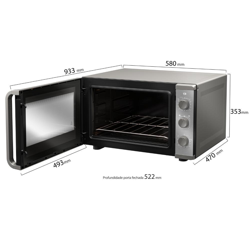Forno Elétrico de Bancada Mueller 50L com Grill Dourador 1800W Espelhado 127V - MFB50K · foto 2