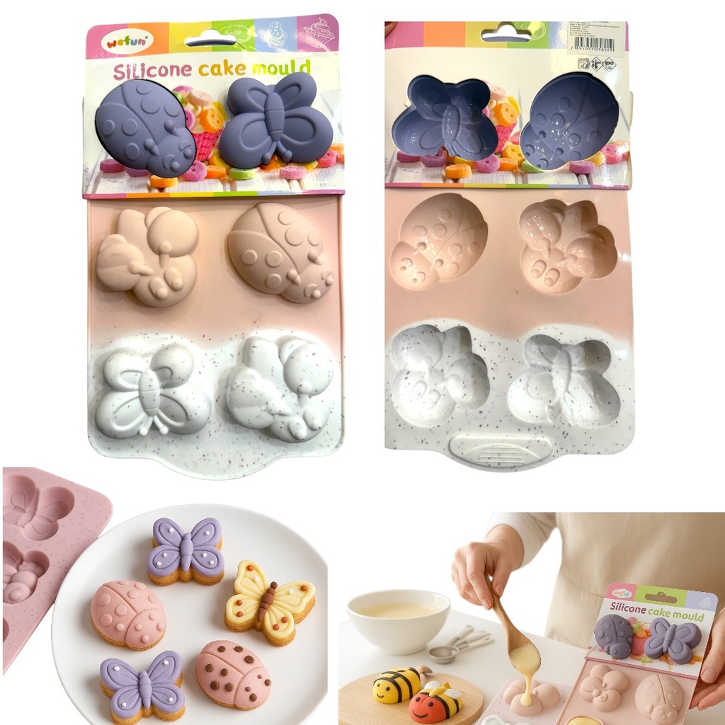 Molde Forma Silicone Bolo Joaninha Borboleta Abelha Sabonete em Oferta na Shopee
