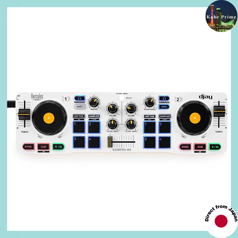 Hercules DJControl Mix – Controlador De DJ Sem Fio Compatível Com Smartphone/djay E Música Apple