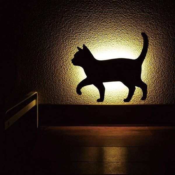 Luminária Led Abajur Gato Design Exclusivo Andarela