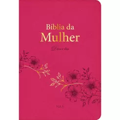 Bíblia da Mulher Deus e Elas | NAA | Letra Normal | Rosa