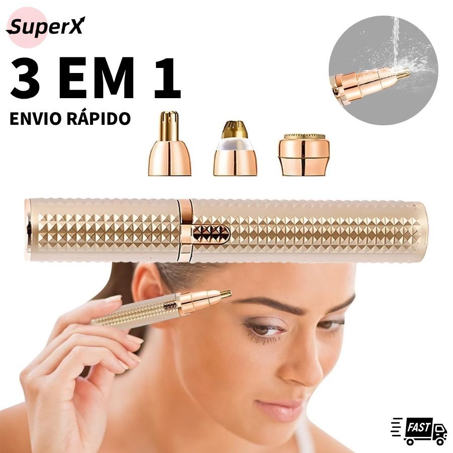 Depiladora Elétrica Recarregável Multifuncional 3 em 1 Aparador Lâmina de Precisão e Depilador para uma Pele Suave em Oferta na Shopee