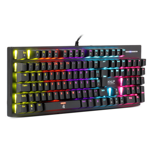 Teclado Gamer Mecânico Switch Blue Led Rgb Abnt2 Usb Pc Ps5