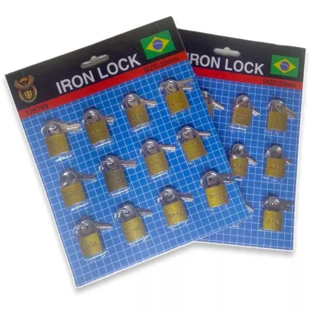 Cadeados Nº 20mm Com Unidades Para Malas Bolsas Armário Cartela