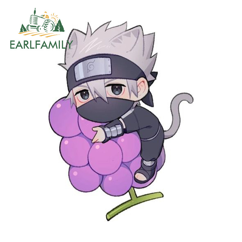 EARLFAMILY Naruto Adesivos De Carro Chibi Motocicleta Pára-Brisa Skate Veículo À Prova Dwaterproof Água Decalque De Vini
