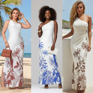 Vestido Longo Feminino com Alcinhas Finas e Fenda Lateral – Estilo Premium Chá Revelação