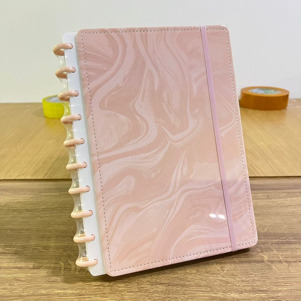 Caderno MarmOREArtesanal De 8/10 Discos Capa Dura E Contracapa GRANDE (A5/B5)