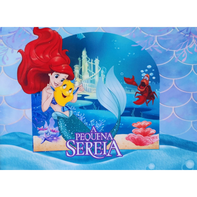 Livro de Colorir A PEQUENA SEREIA,  50 Desenhos 120g,  A5
