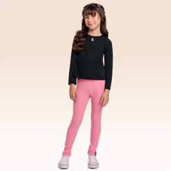Legging infantil em ribana minimalista Fakini