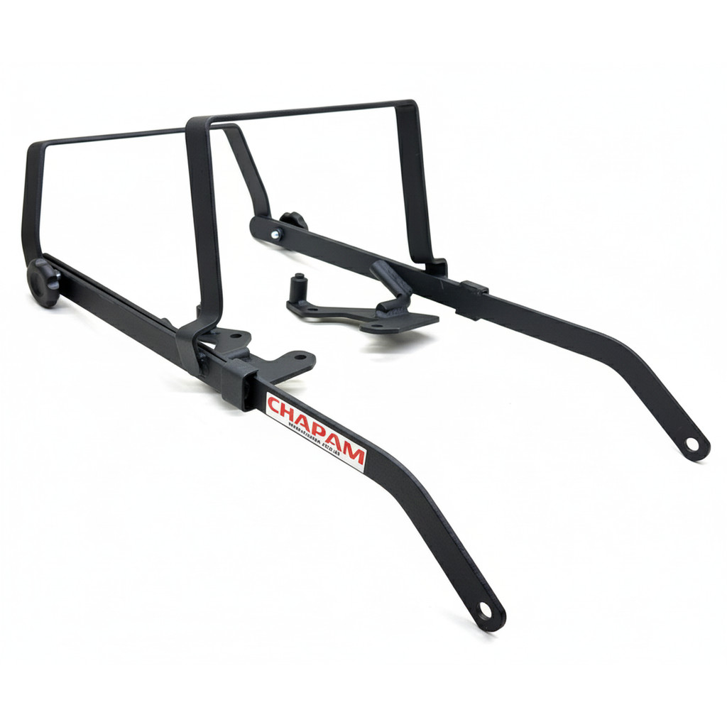 SUPORTE BAÚ MOTOBOY CHAPAM PARA HONDA TITAN 160 2016 A 2023 BAIXO PRETO FOSCO