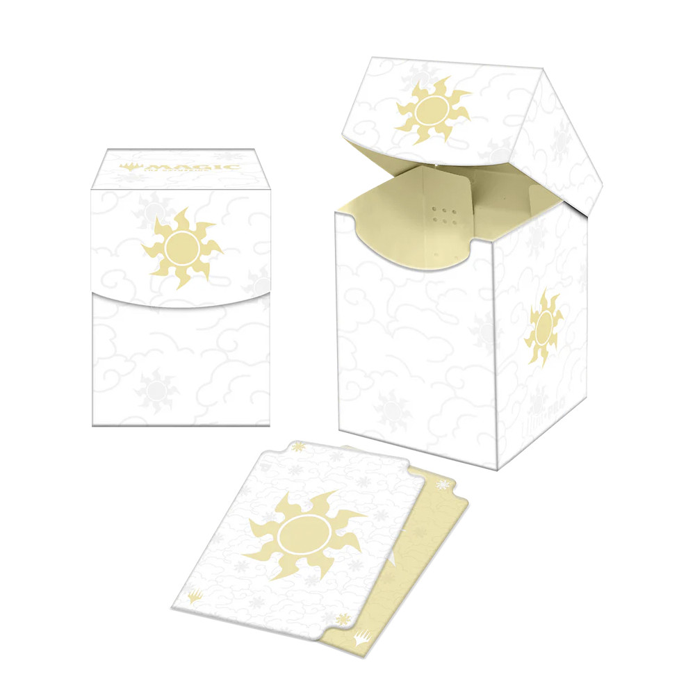 Porta Baralho Deck Box Ultra Pro Magic The Gathering Plains (Planíces) Mana Amarelo Caixa para Cartas Central