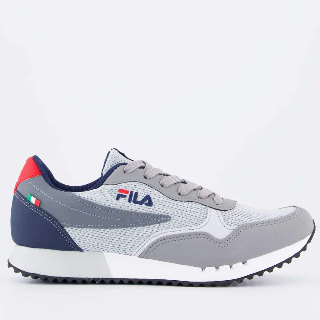 Tênis Fila Euro Jogger Sport II Cinza e Marinho em Oferta na Shopee