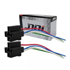 Par Chicote com Soquete para Relé Auxiliar 4 Terminais Bivolt 12/24V DNI 7502