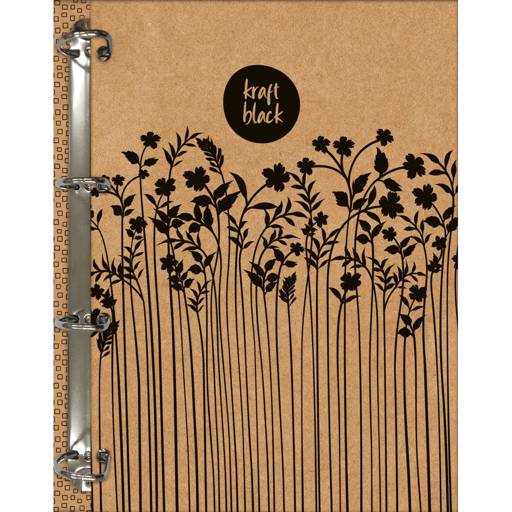Caderno Argolado 160F Kraft Black Jandaia- 1 Unidade Sortida