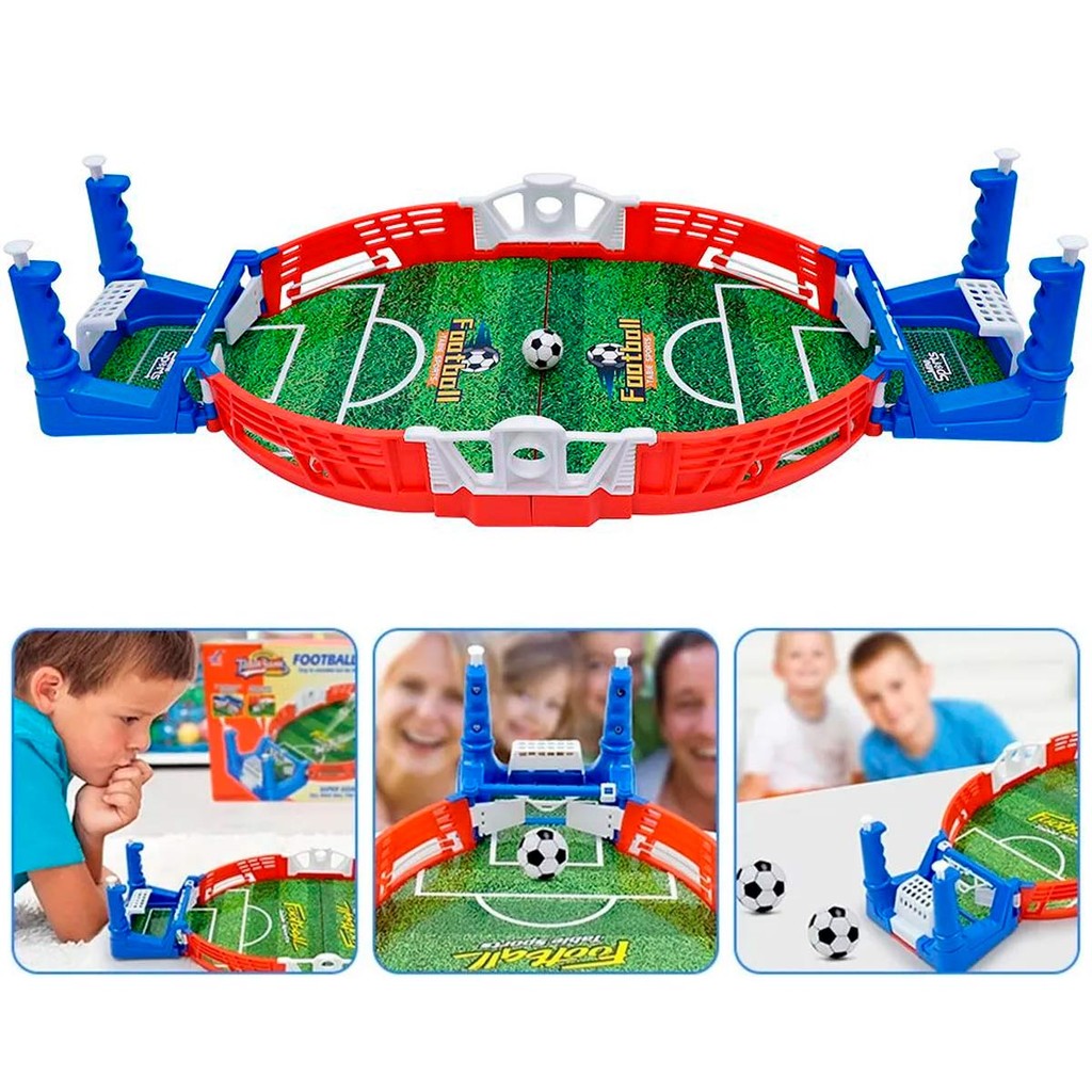 Campo De Futebol De Mesa Brinquedo Jogo de Futebol De Mesa Portatil Lançador Diversão Com Gol E Bola