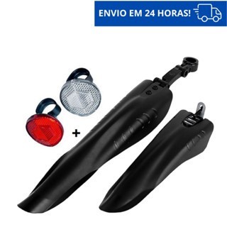 Oferta Imperdivel Par Paralama Dianteiro e Traseiro Para Bike - Para-lama Para Barro Nylon Bicicleta Aro 26-29 + refleto em Oferta na Shopee