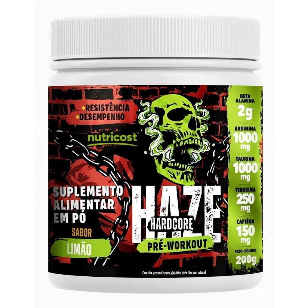 Pre Workout Haze Hardcore Nutricost Sabor Limão Melhor Q Growth — R$ 75,66 em Shopee