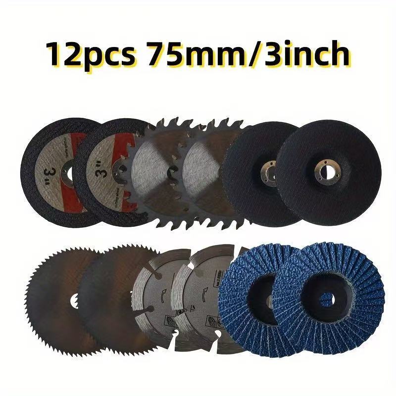 Um conjunto de peças de corte 76mm com furo interno de 10mm em Oferta na Shopee