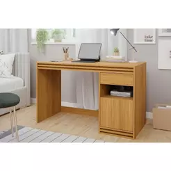 Escrivaninha p/ Escritório Mila c/ 1 Porta e 1 Gaveta Nature - Permóbili