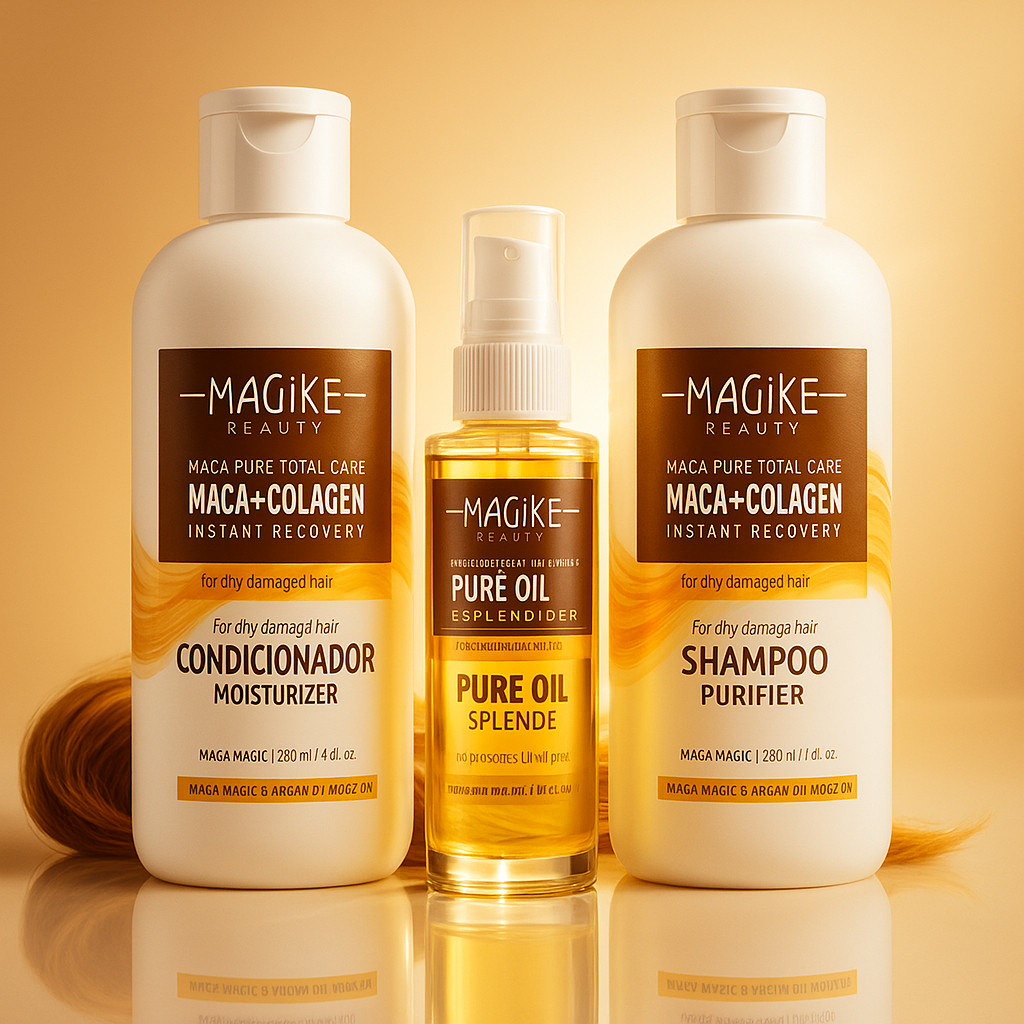 kit shampoo condicionador COLLAGEN 250 ml- MACADAMIA  Hidratação Profunda, Brilho Intenso e Fim do Frizz
